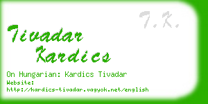 tivadar kardics business card